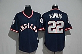 Cleveland Indians #22 Jason Kipnis Mitchell And Ness Navy Blue 1976 Turn Back The Clock Stitched MLB Jersey,baseball caps,new era cap wholesale,wholesale hats